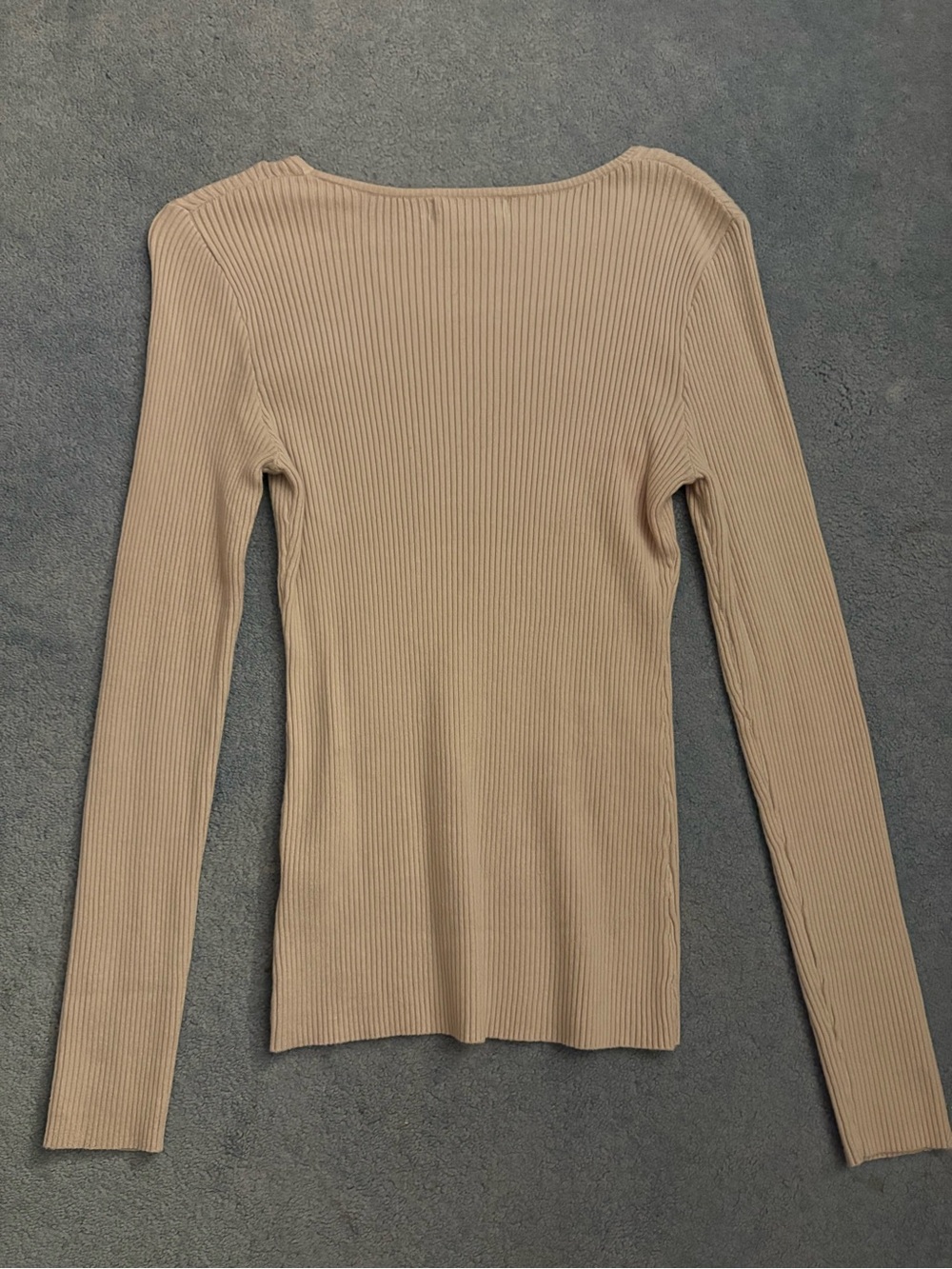 Tan Ribbed Long Sleeve - Picture 2 of 3